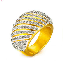 Stainless Steel Bangladesh In Crystal Gold Rings Design For Women